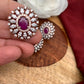 Victorian Polish AD Red Stone Pendent Set