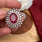 Victorian Polish AD Red Stone Pendent Set