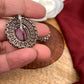 Victorian Polish AD Red Stone Pendent Set
