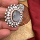 Victorian Polish AD Gray Stone Pendent Set