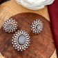 Victorian Polish AD Gray Stone Pendent Set