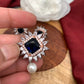 Victorian Polish AD Blue Stone Pendent Set