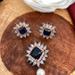 Victorian Polish AD Blue Stone Pendent Set