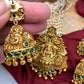 Goddess Lakshmi Premium Matte Finish Nakshi Pendent Set With Pearl Mala