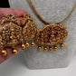 Lord Vishnu Darbar Nakshi Matte Finish Pendent Set