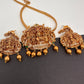 Lord Vishnu Darbar Nakshi Matte Finish Pendent Set