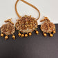 Lord Vishnu Darbar Nakshi Matte Finish Pendent Set