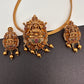 Goddess Lakshmi Ganesha Nakshi Matte Finish Pendent Set