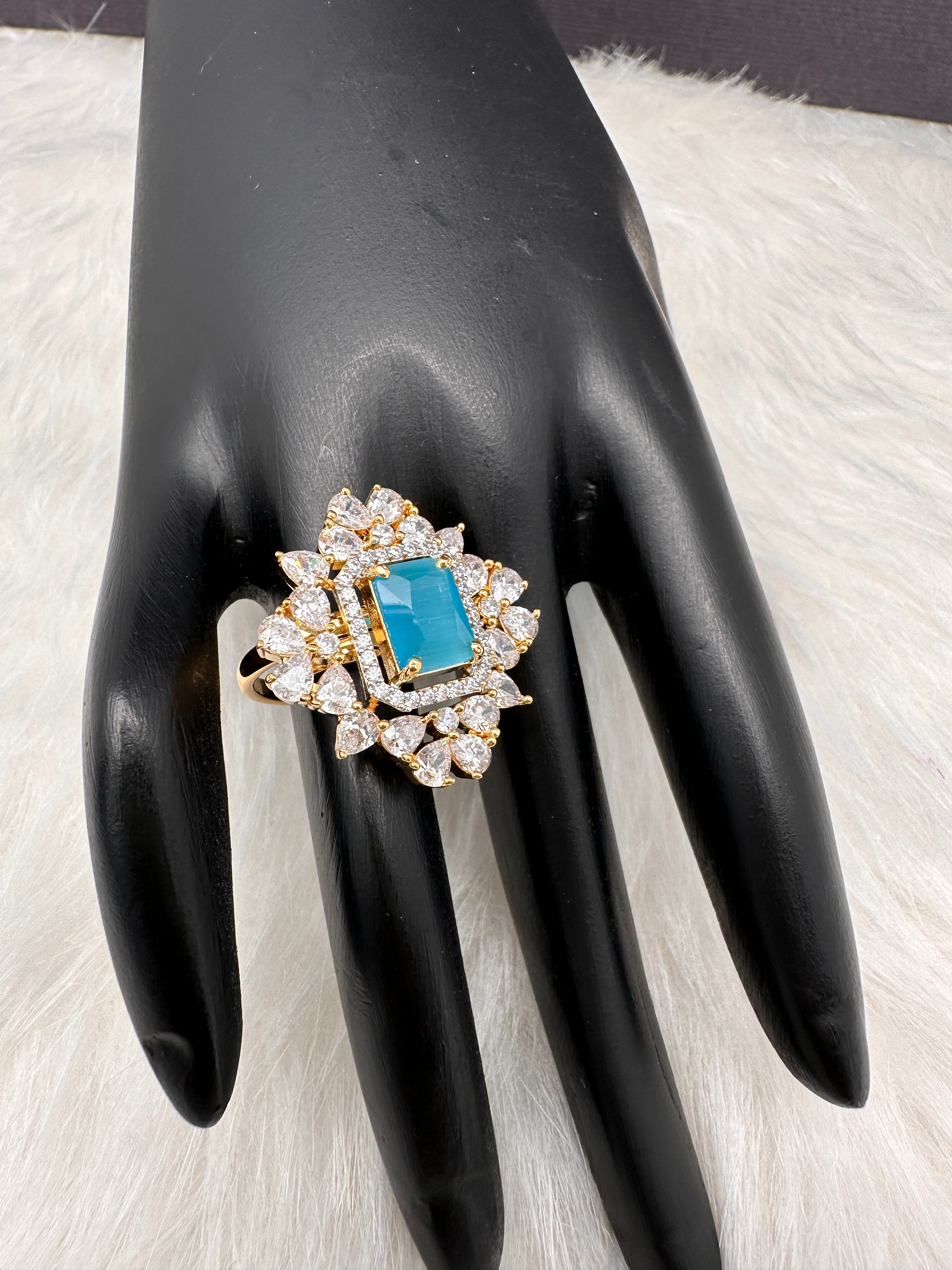AD Blue Stone Ring – Sheetal's FabFashion