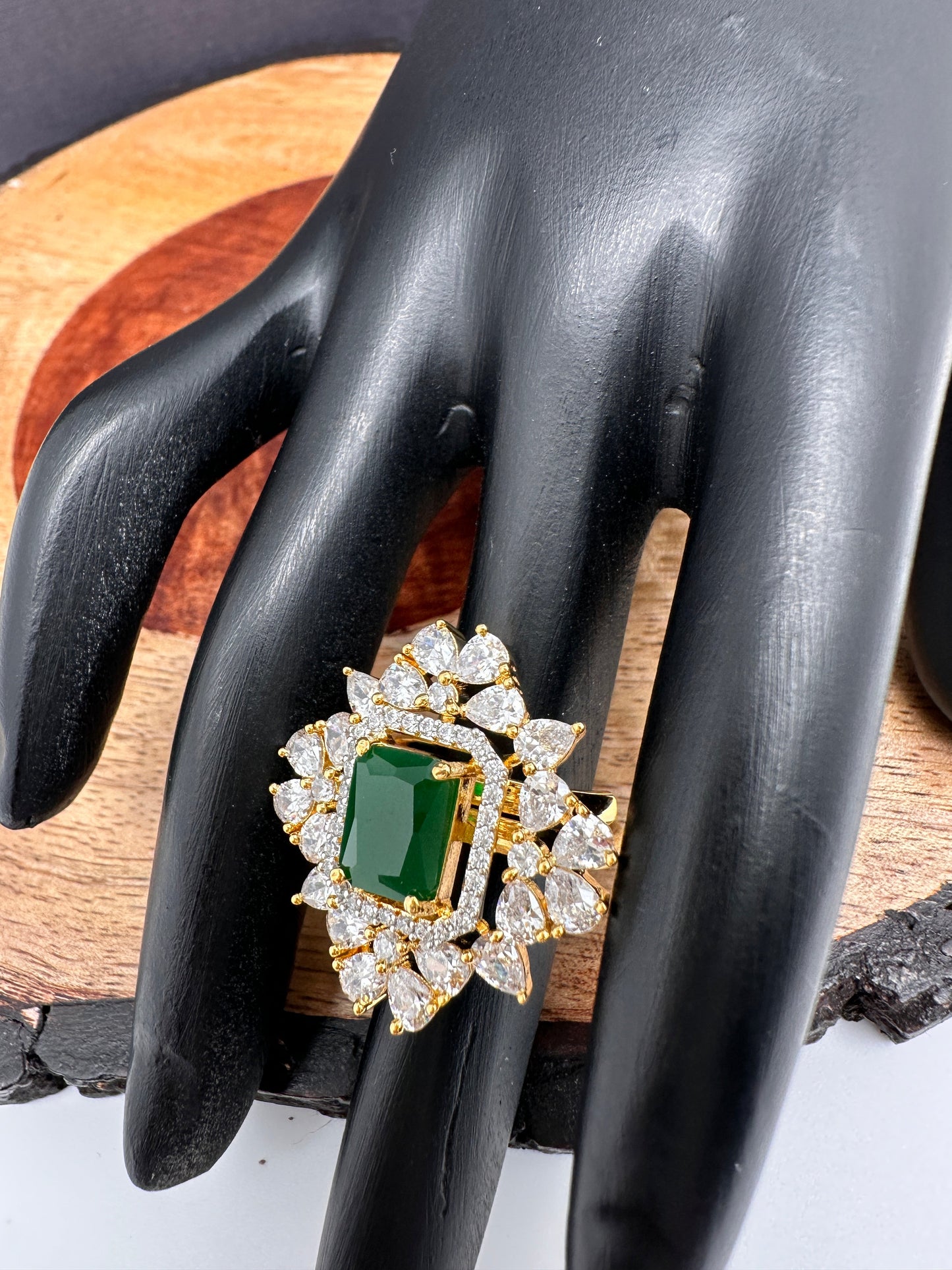 AD Green Stone Ring