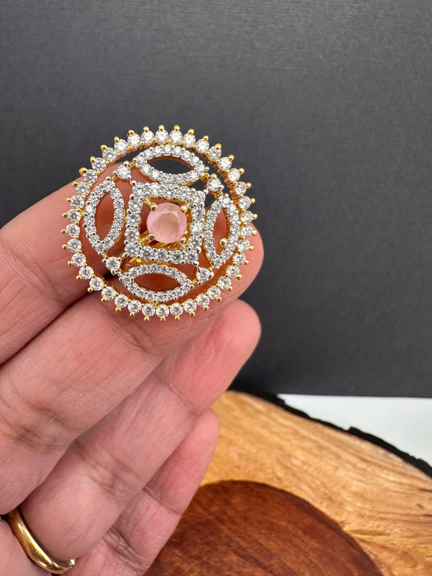 AD Pink Stone Ring