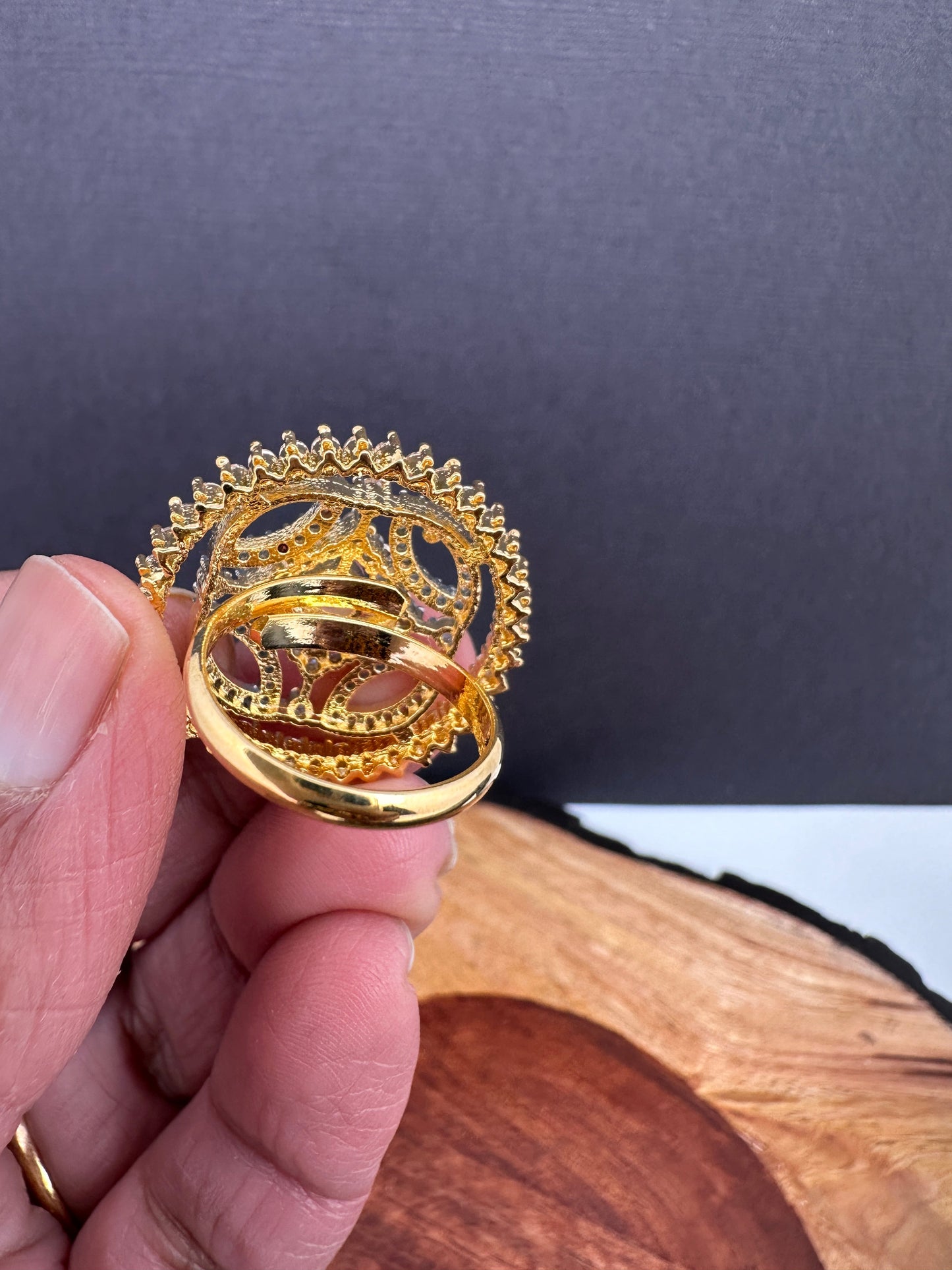 AD Pink Stone Ring
