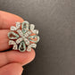 AD Silver Adjustable Color Stone Ring - LightGreen