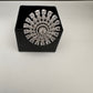AD Silver Adjustable Color Stone Cocktail lRing - White