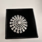 AD Silver Adjustable Color Stone Cocktail lRing - White
