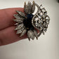 AD Silver Adjustable Color Stone Cocktail lRing - Blue