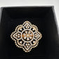 AD  Adjustable Color Stone Cocktail lRing - Gold