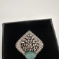 AD Silver Adjustable Color Stone Cocktail lRing - LightGreen