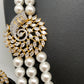 Dual Side Pendent Rani Haar with Shell Pearl Necklace