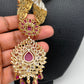 Ruby Red Stone AD Pendent Traditional Raani Haar with Real Pearls