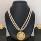 Kundan Pendent Set with Real Pearls Neckalce