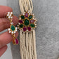 Multi Color Side Pendent Hydro Pearls Necklace