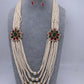 Multi Color Side Pendent Hydro Pearls Necklace