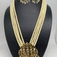 RamParivar Kundan Antique Victorian Polish Pendent Pearl Mala Necklace
