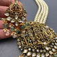 RamParivar Kundan Antique Victorian Polish Pendent Pearl Mala Necklace