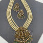 RamParivar Kundan Antique Victorian Polish Pendent Pearl Mala Necklace