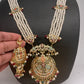 Navratan Stone Hyderabadi Jadau Pendent Pearl Raani Haar Necklace