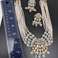 Kundan Grey Stone Short  Pearls Necklace