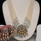 Kundan Grey Stone Short  Pearls Necklace