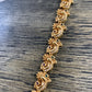 Indian Goddess Lakshmi Long Necklace in Matte Gold Polish