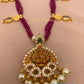 Pink Beads Goddess Lakshmi Detachable Pendent Necklace