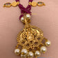 Pink Beads Goddess Lakshmi Detachable Pendent Necklace