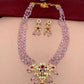 Navratan Multi Color Pendent with Pink Monalisa Beads