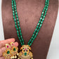 Peacock Pendent Necklace with Green Monalisa Beads