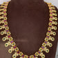 CZ Red Green Stone Long Necklace