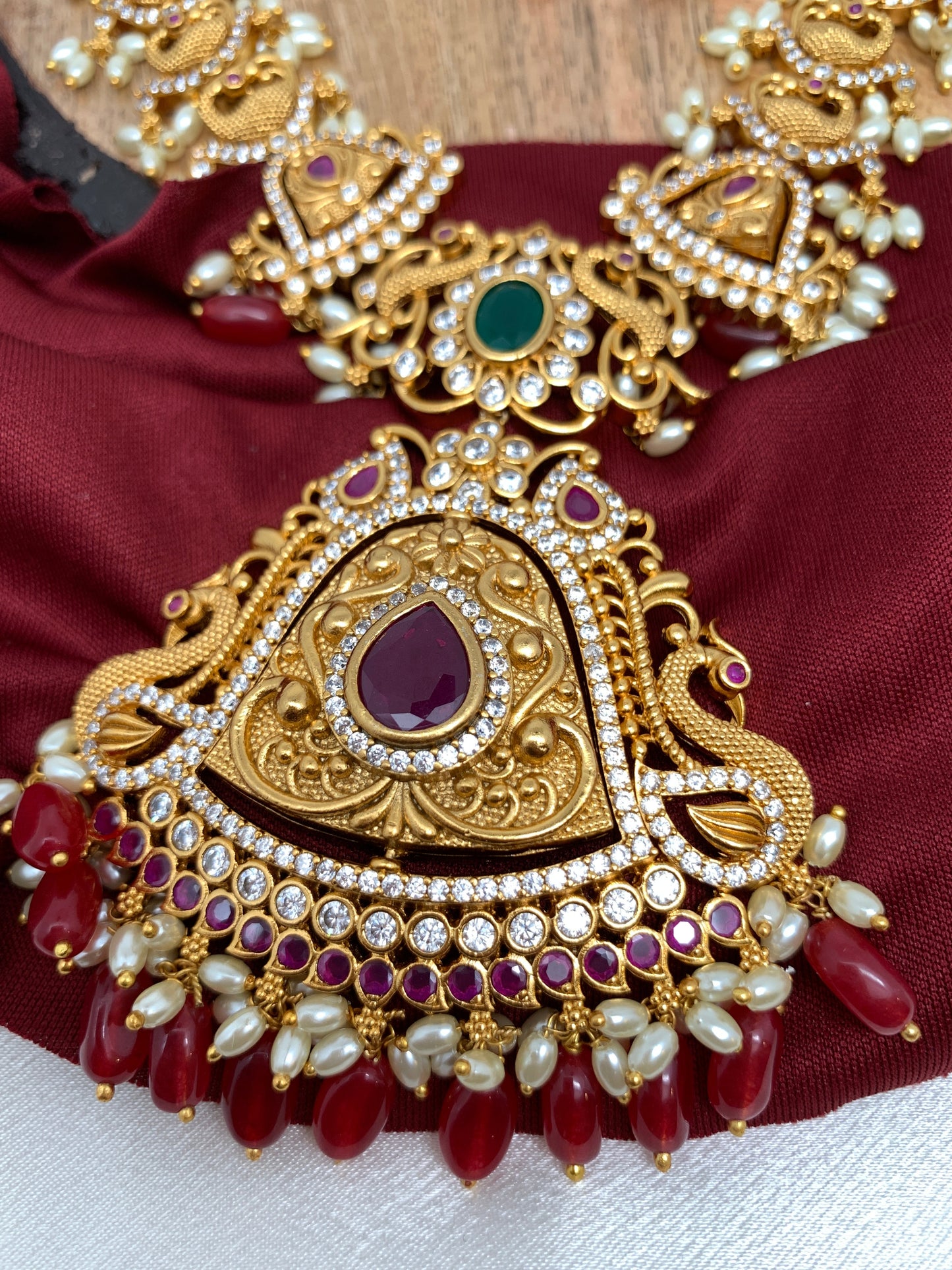 Ram Parivar Premium Matte Turnable Pendent Long Necklace