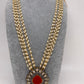 Coral Stone Victorian Finish Pendent Rice Pearls Rani Haar