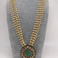 Mint Green Stone Victorian Finish Pendent Rice Pearls Rani Haar
