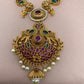 Multi Stone CZ Peacock Pendent Necklace