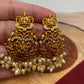 Lord Ganesha Lakshmi Ji Saraswati Ji Pendent Long Guttapusalu Necklace