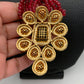 AD Red Stone Pendent Mint Maroon Beads Necklace