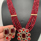 AD Red Stone Pendent Mint Maroon Beads Necklace