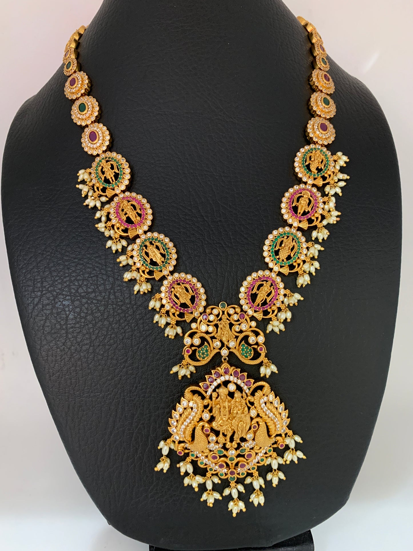 Dashavataram Multi Color Long Necklace