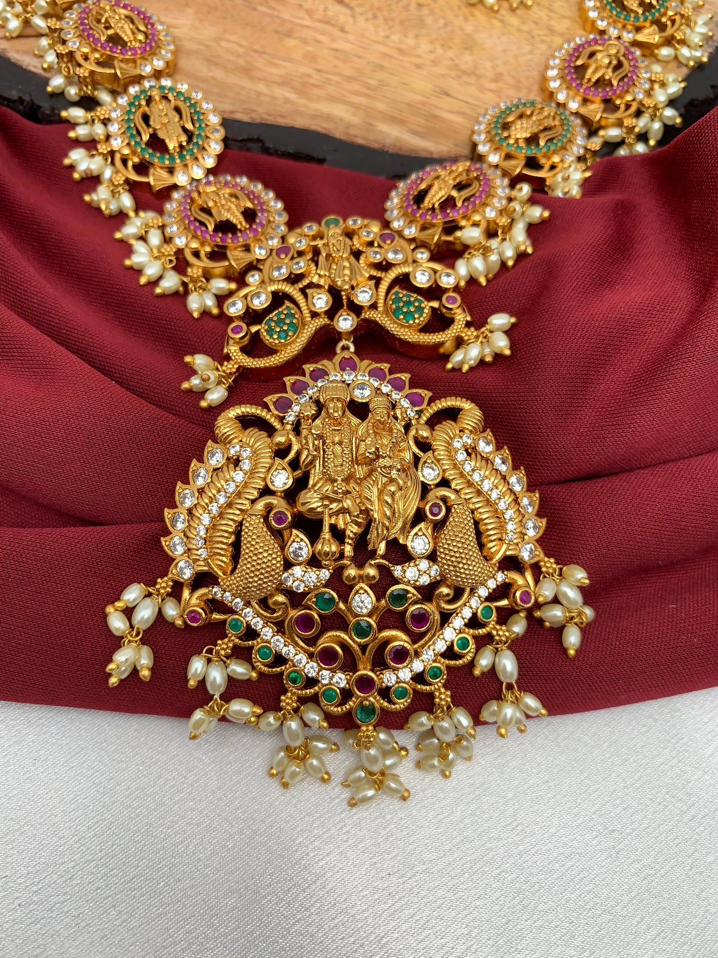 Dashavataram Multi Color Long Necklace