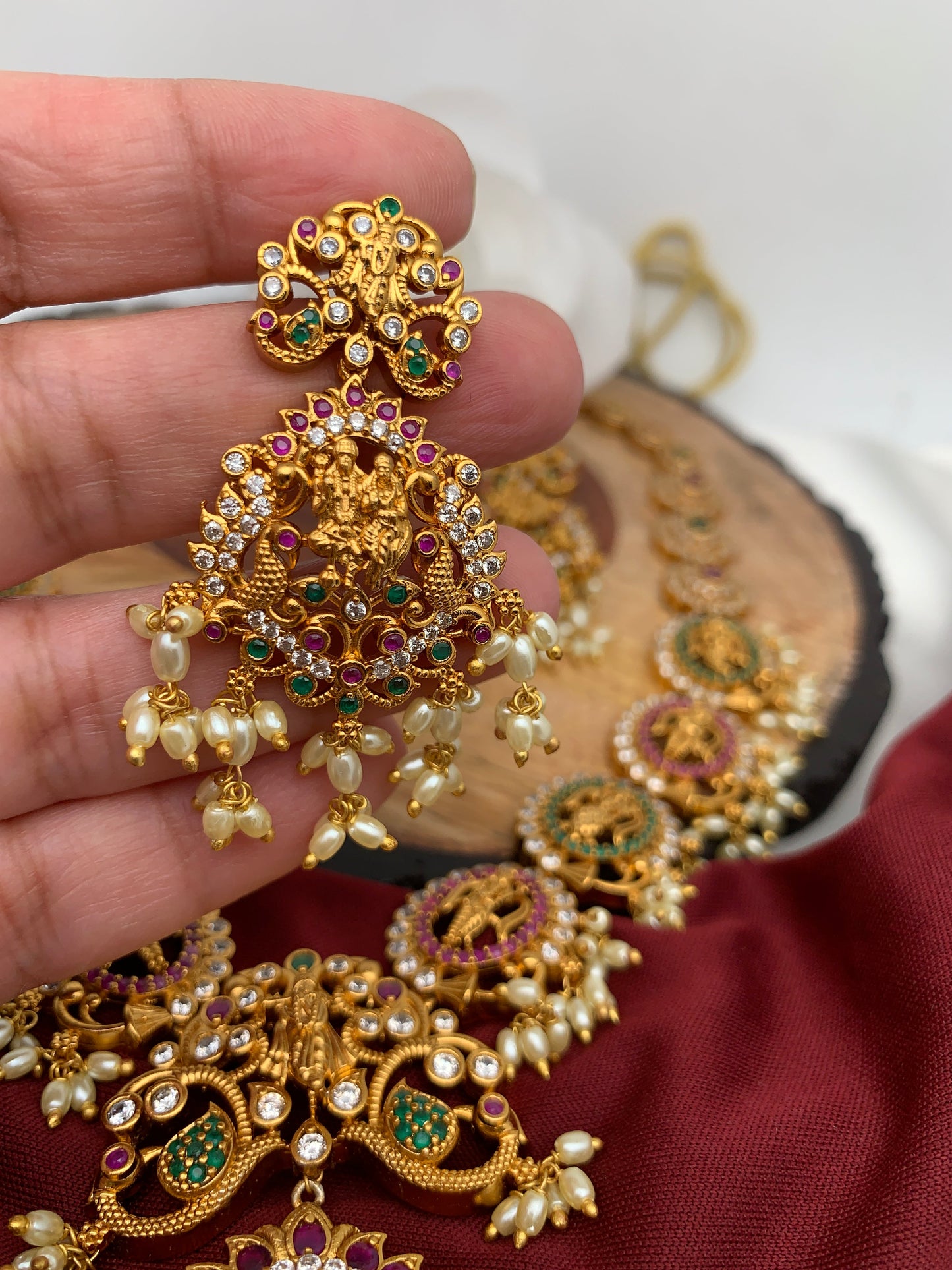 Dashavataram Multi Color Long Necklace