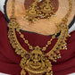 Goddess Lakshmi Matte Finish Red Kemp Long Necklace